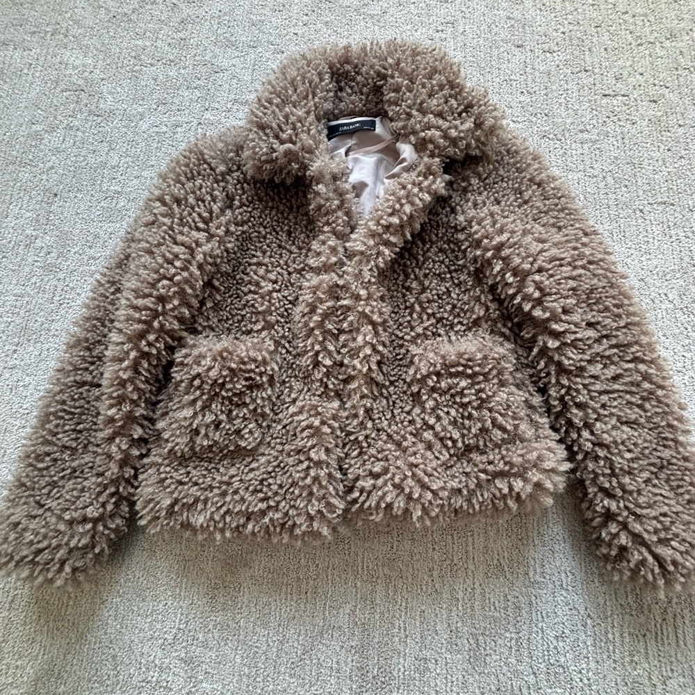 Cropped Teddy Coat